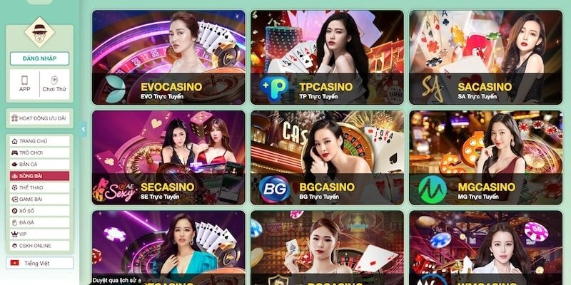 4 sảnh casino online 79KING hấp dẫn